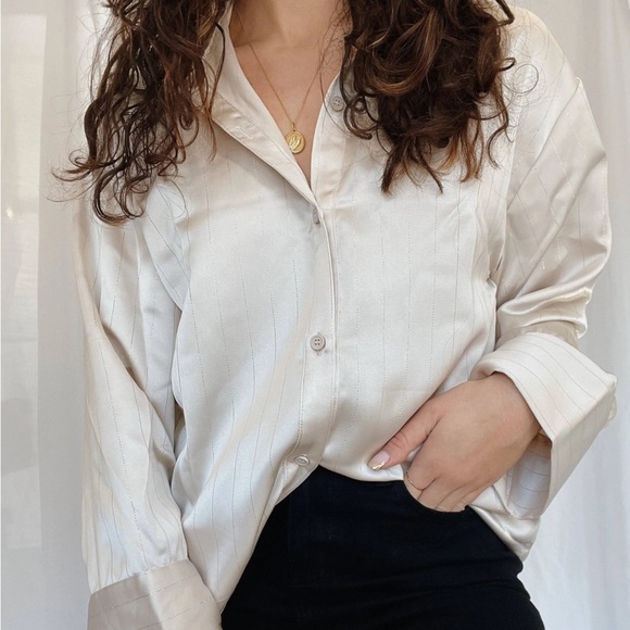 SATIN BLOUSE - Picture 1 of 6